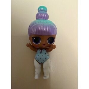 LOL Surprise Lil Sister Doll Confetti Pop Series Purple Teal Glitter Hair Figure